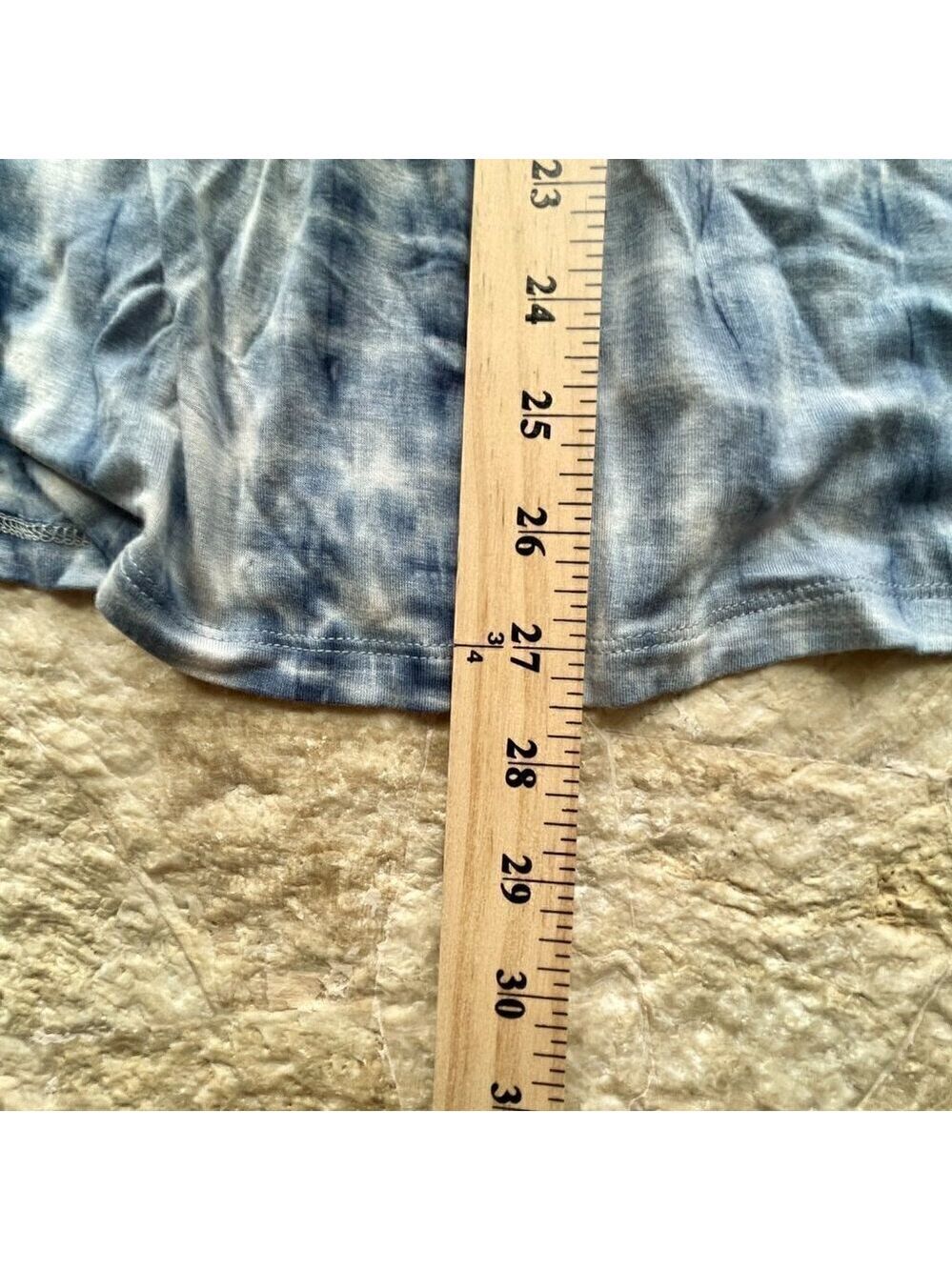 Blue and White Tie Dye Bobeau Yoga Swing Tank, Size Large - Picture 8 of 10